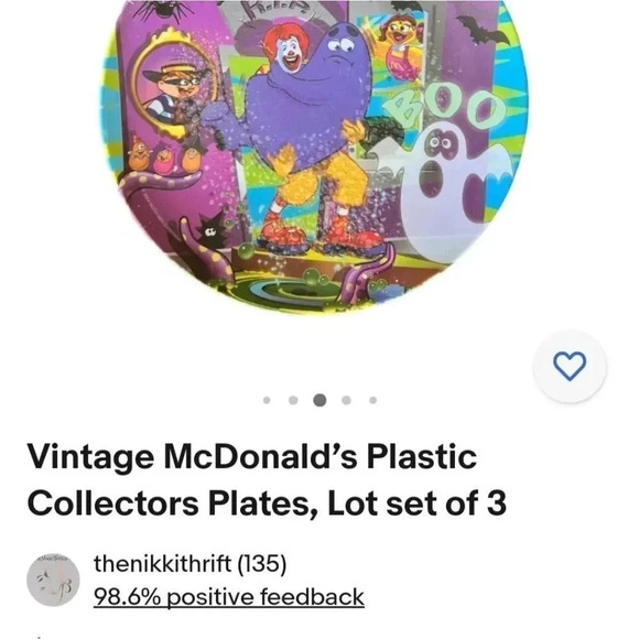 Vintage Ronald McDonald plates‎ - Picture 4 of 4